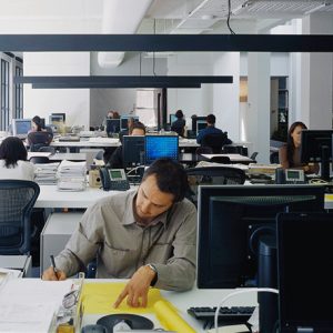 employees working in an office